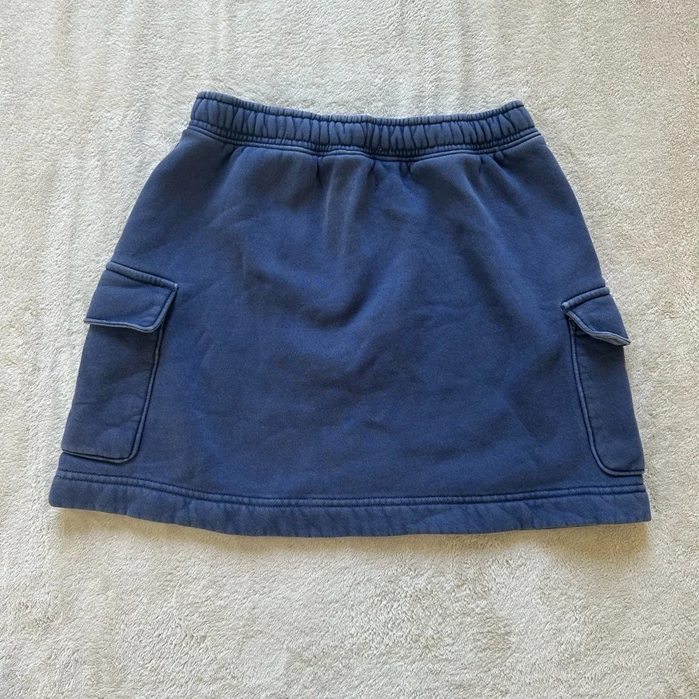 Abercrombie Fleece Cargo Skirt XS Blue